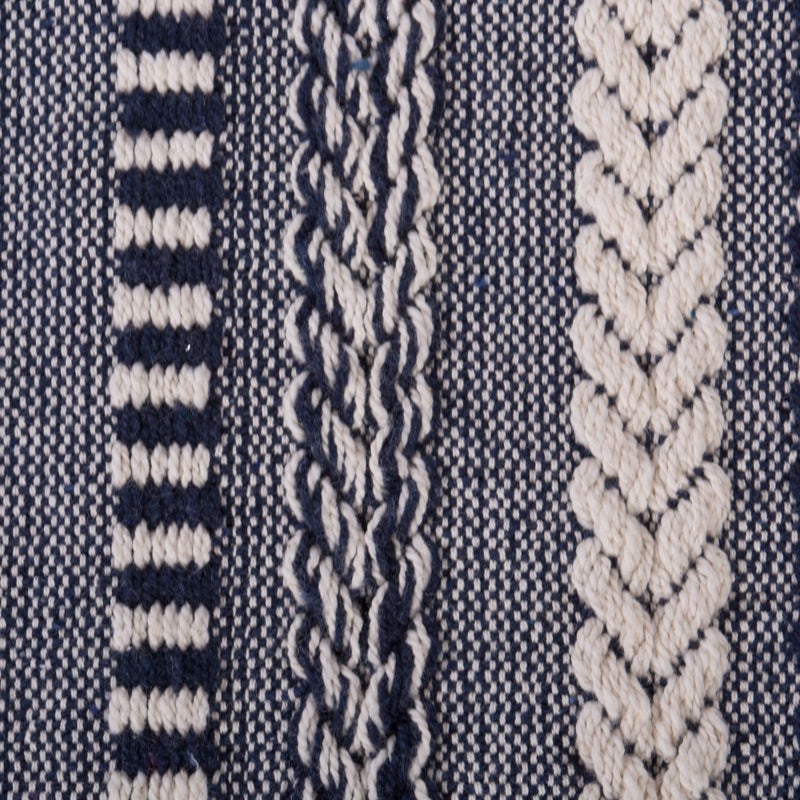 DII Braided Striped Decorative Throw Blanket, 50x60, Navy - Image 2